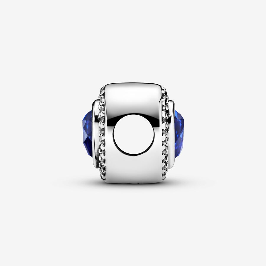 Sparkling Love Charm with Blue Crystal