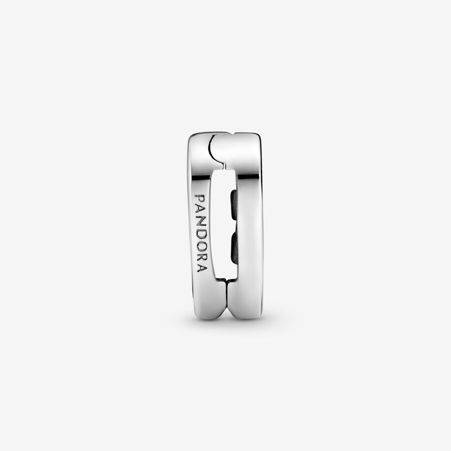 Pavé Heart Clip Charm Sterling silver