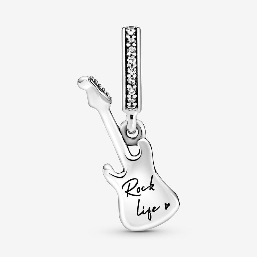 Guitar Sterling Silver Dangle