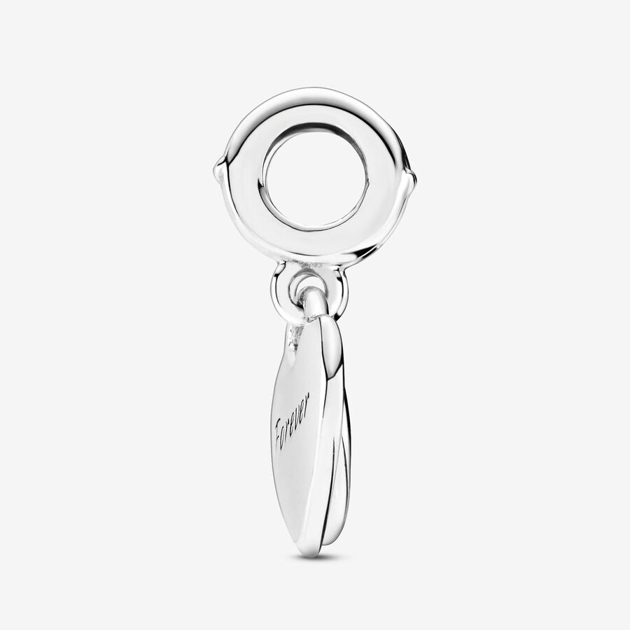 Double Heart Mother Daughter Split Dangle Charm