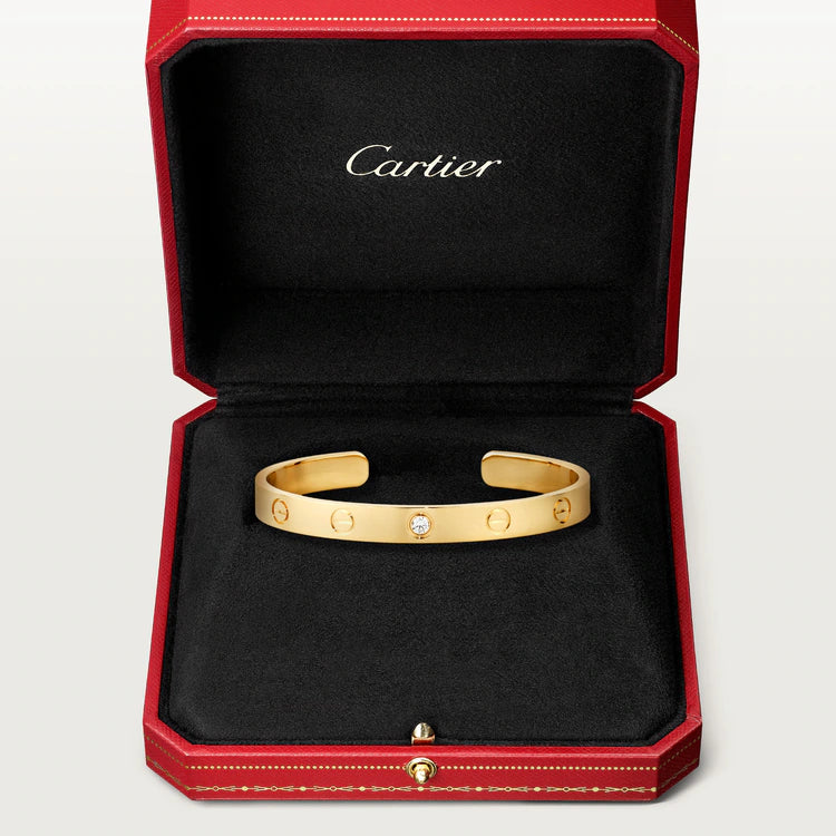 LOVE bracelet yellow gold 1 diamond open