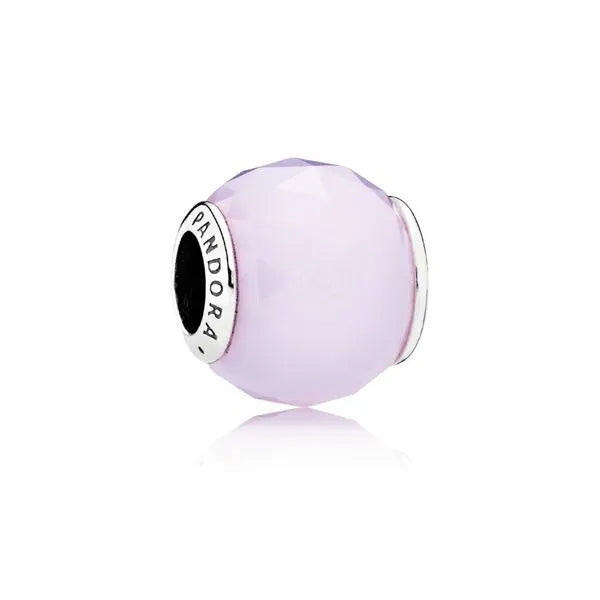 Opalescent Pink Geometric Facets Charm