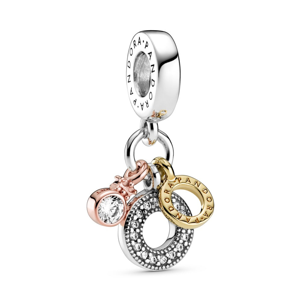 Triple Monogram Dangle Charm