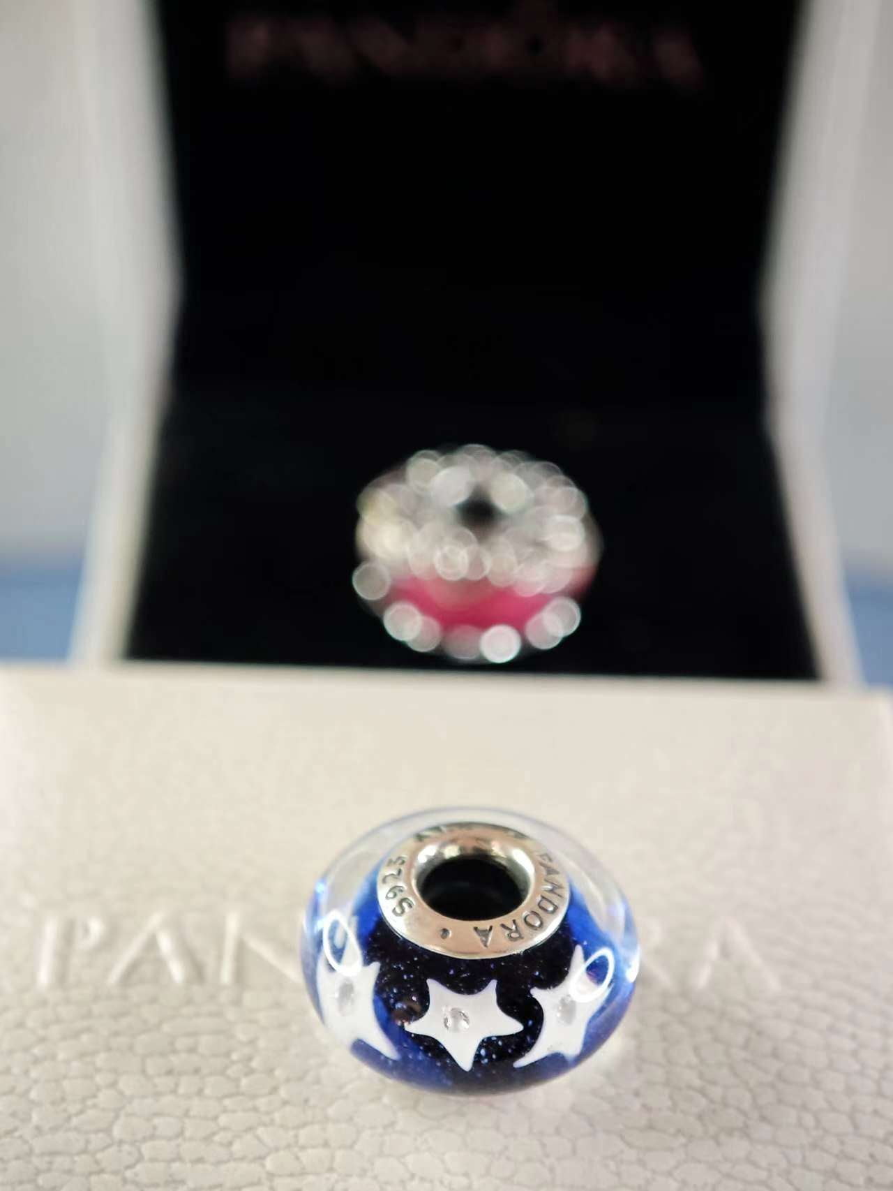 Starry Night Murano Glass Charm