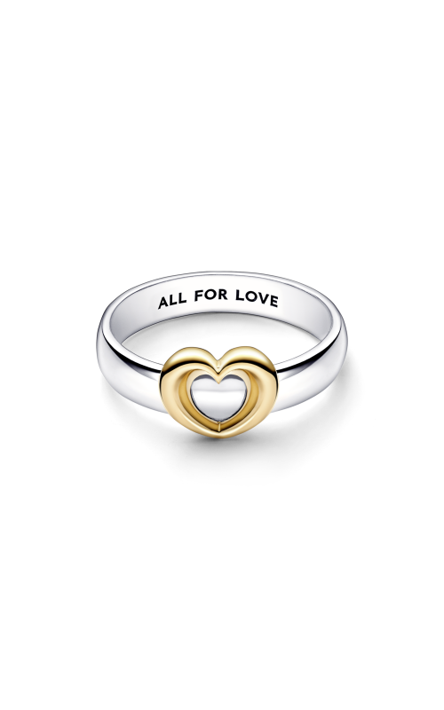 Radiant Two-tone Sliding Heart Ring