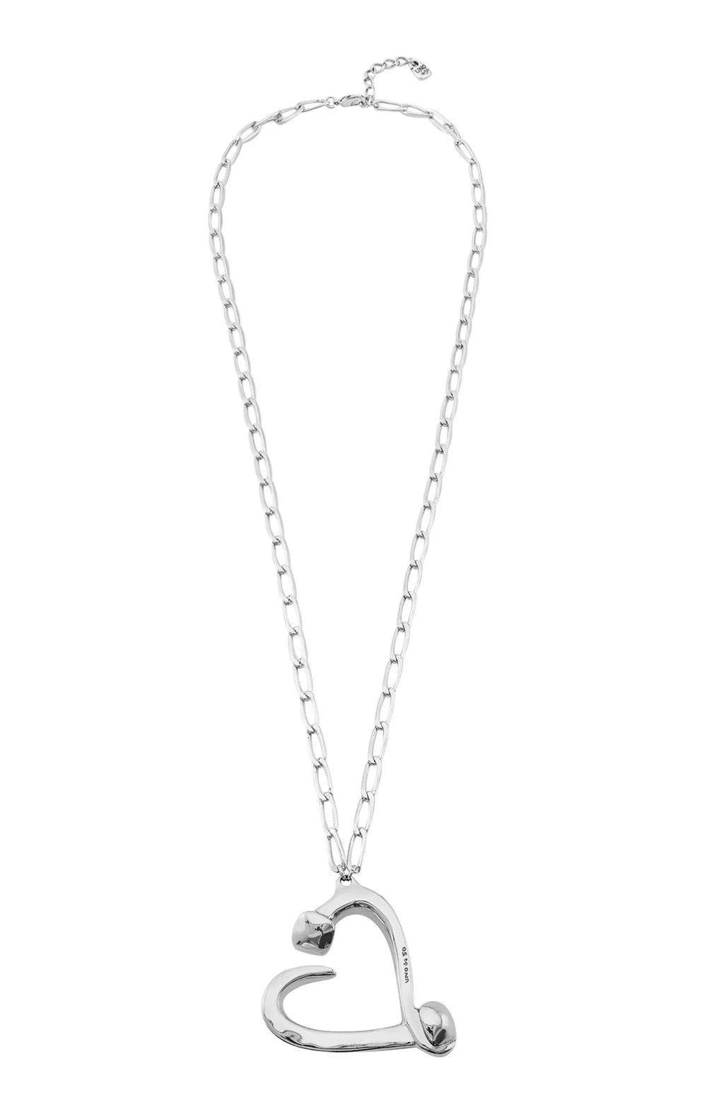 Silver Heart Necklace 80CM