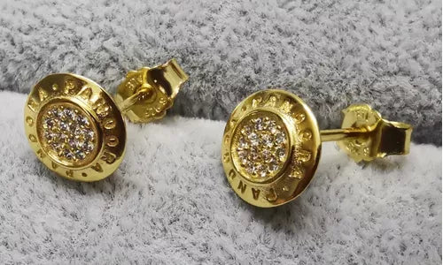 Shine Logo Stud Earrings