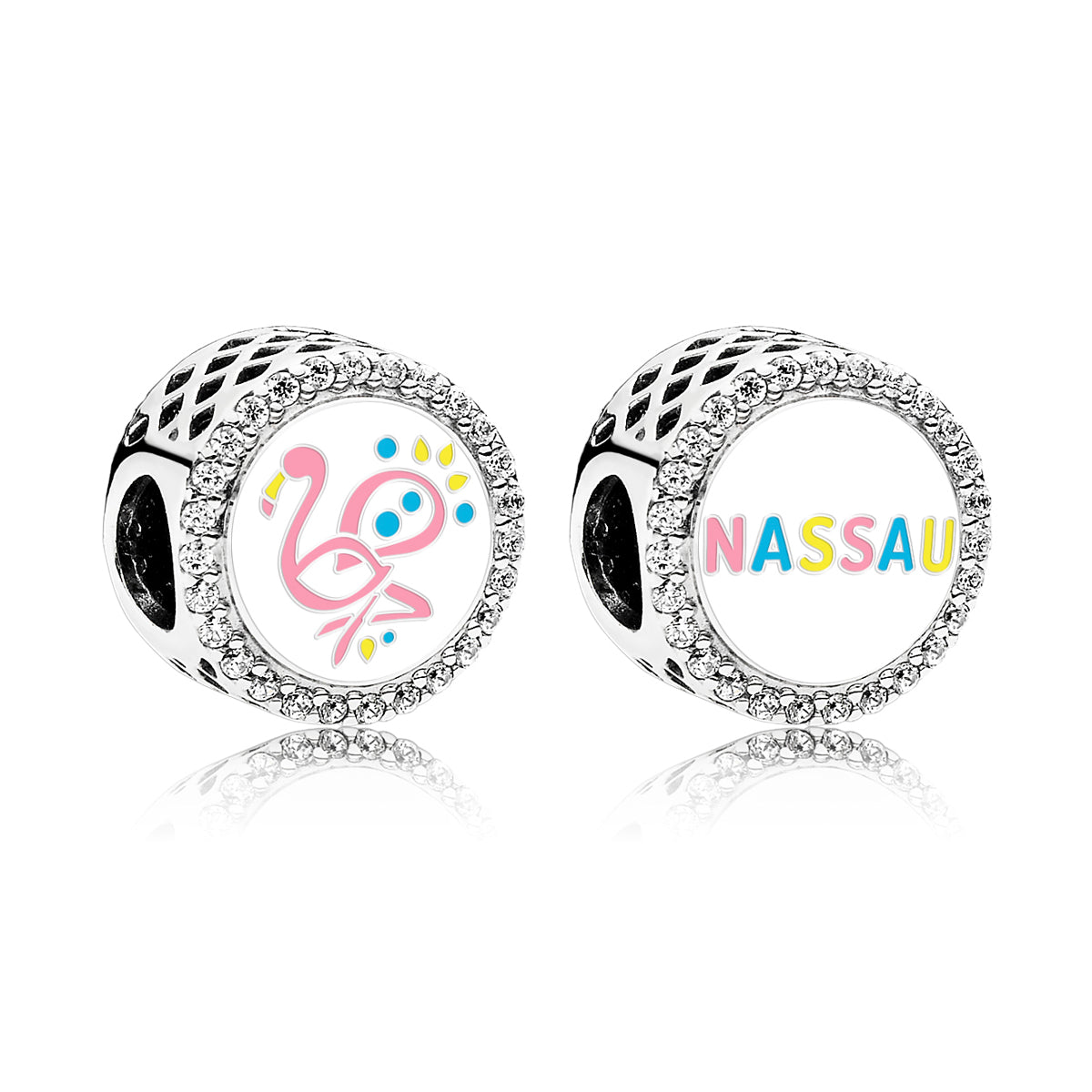 Nassau Logo Flamingo Charm