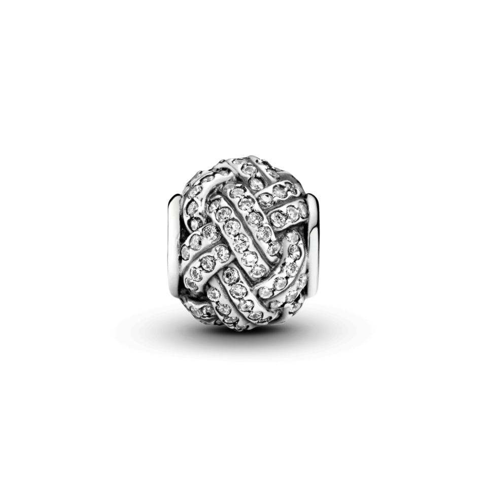 Love Knot Round Charm Bead