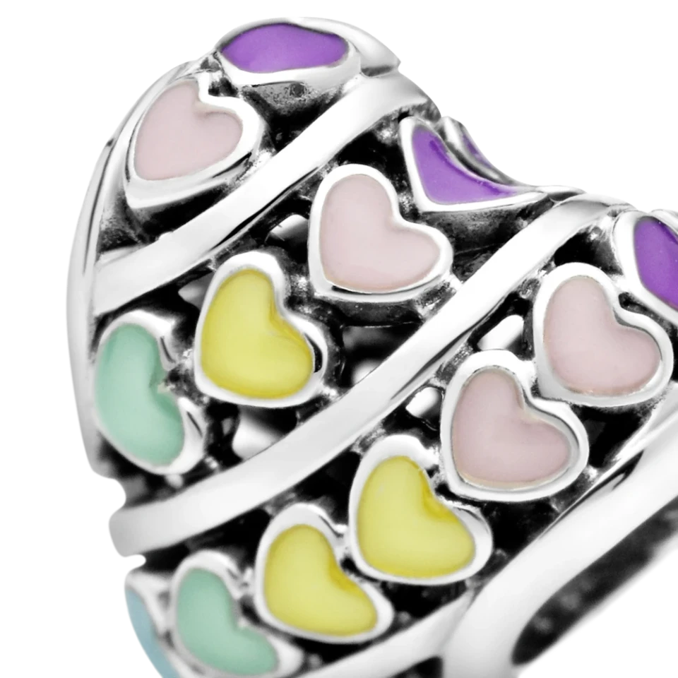 Rainbow Hearts Charm