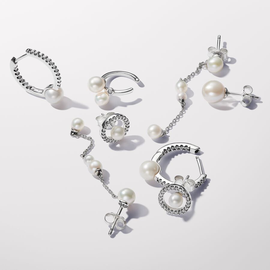 Treated Freshwater Cultured Pearl Drop Earrings