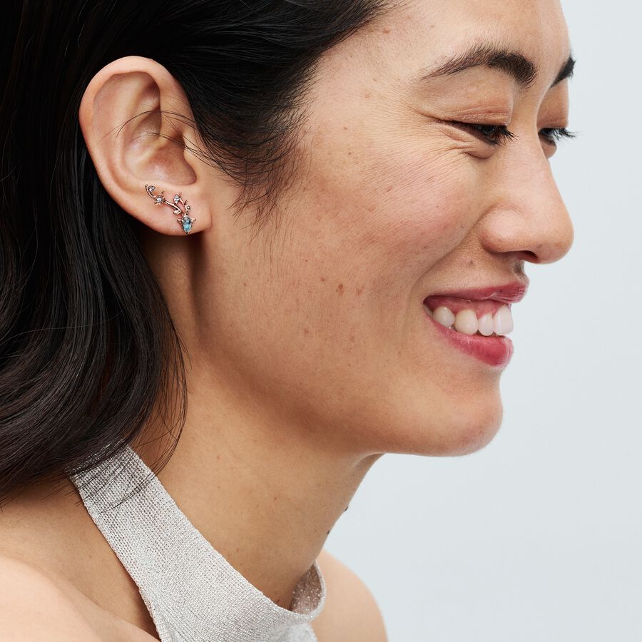 Honor of Kings Antler and Flower Earrings