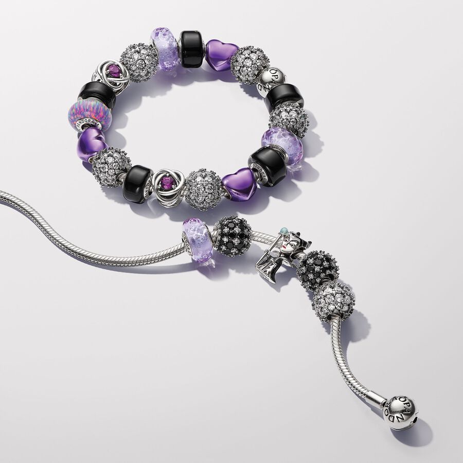 Wavy Lavender Murano Glass Charm