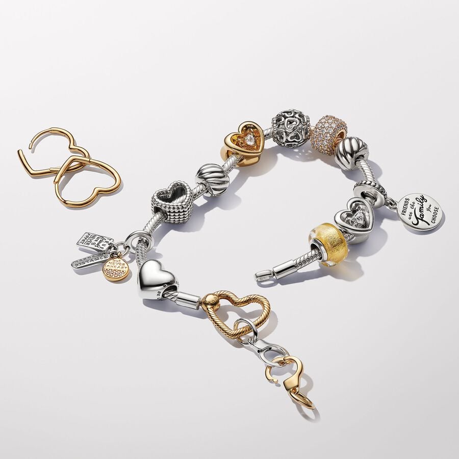 Openable and Splittable Handcuffs Dangle Charm