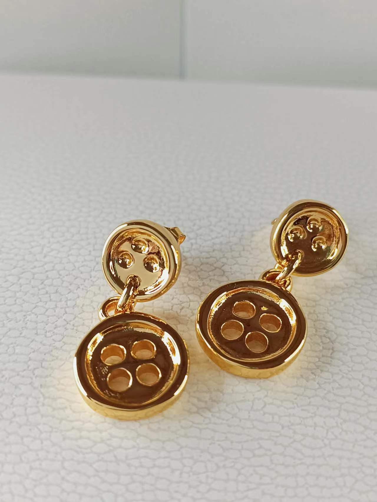 Electroplated Gold Stud Earrings