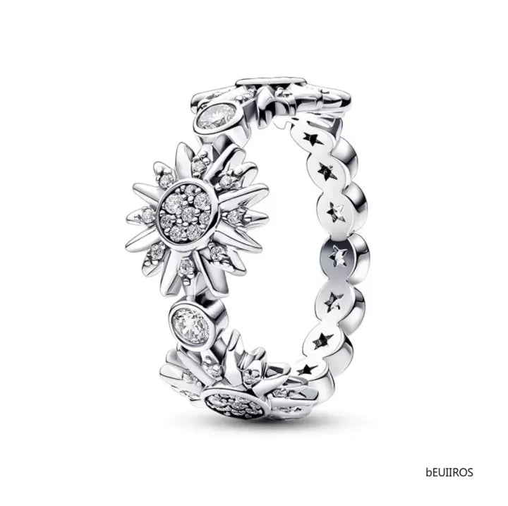 Sparkling Triple Sun Ring