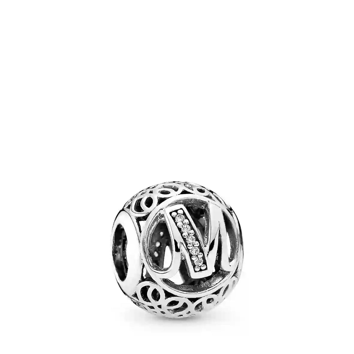 Vintage M Openwork Alphabet Charm