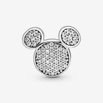 Mickey Mouse Ears Pave Clip Charm