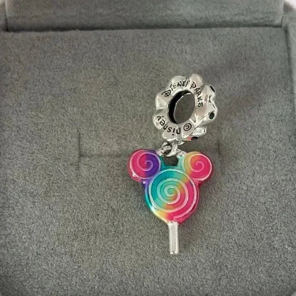 Lollipop Ear Mickey Charm Rainbow