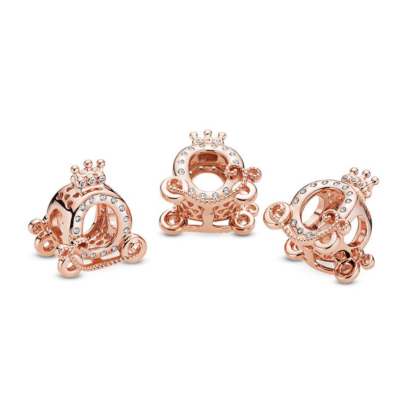 Disney Crown O Carriage Rose Charm