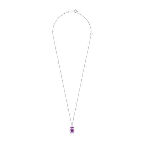 Silver and Amethyst Icon Color Necklace
