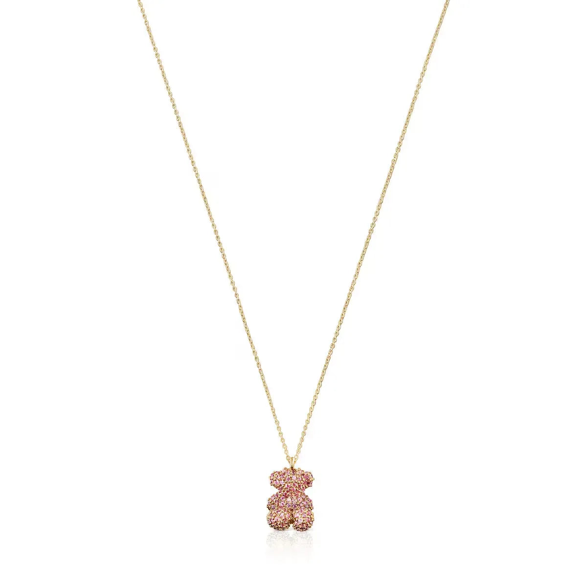 Sapphire and gold Bold Bear necklace