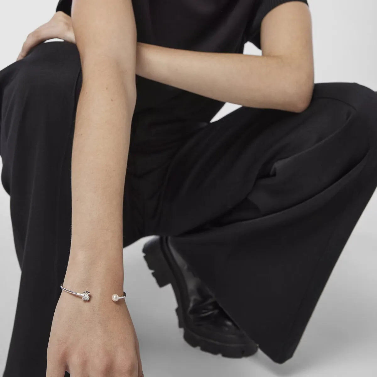 Silver TOUS Sweet Dolls Bracelet with pearl