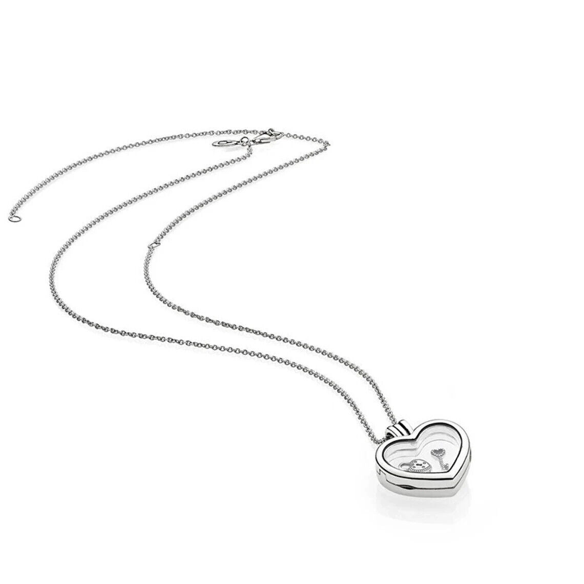 Floating Heart Locket and Necklace 60CM