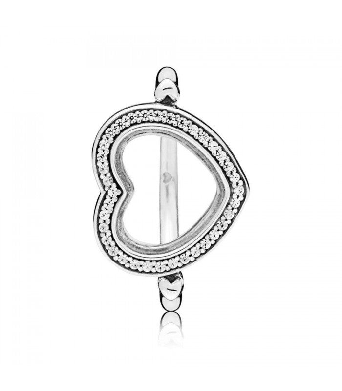 Floating Heart Locket Ring
