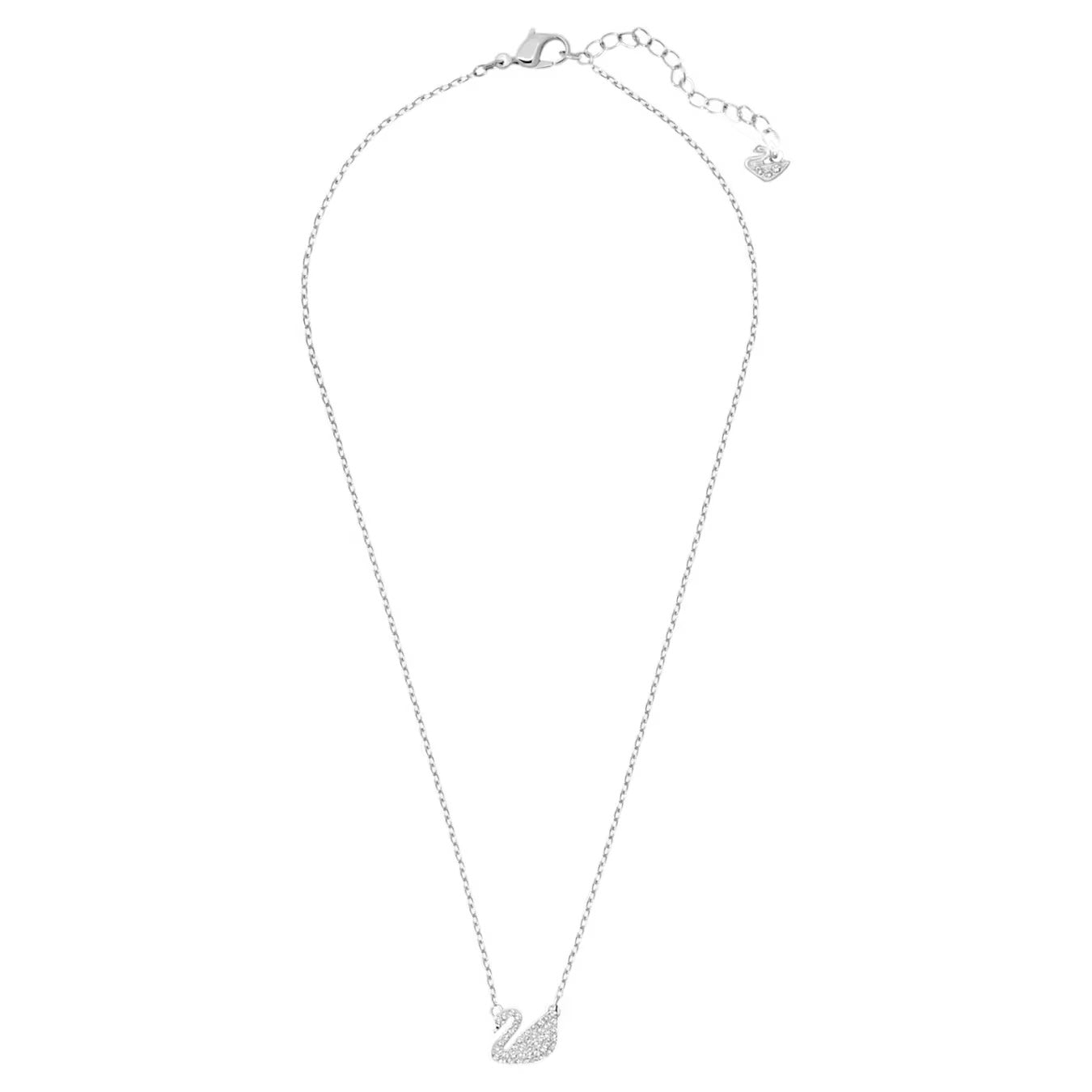 Genuine Swan Pave Pendant Neckless