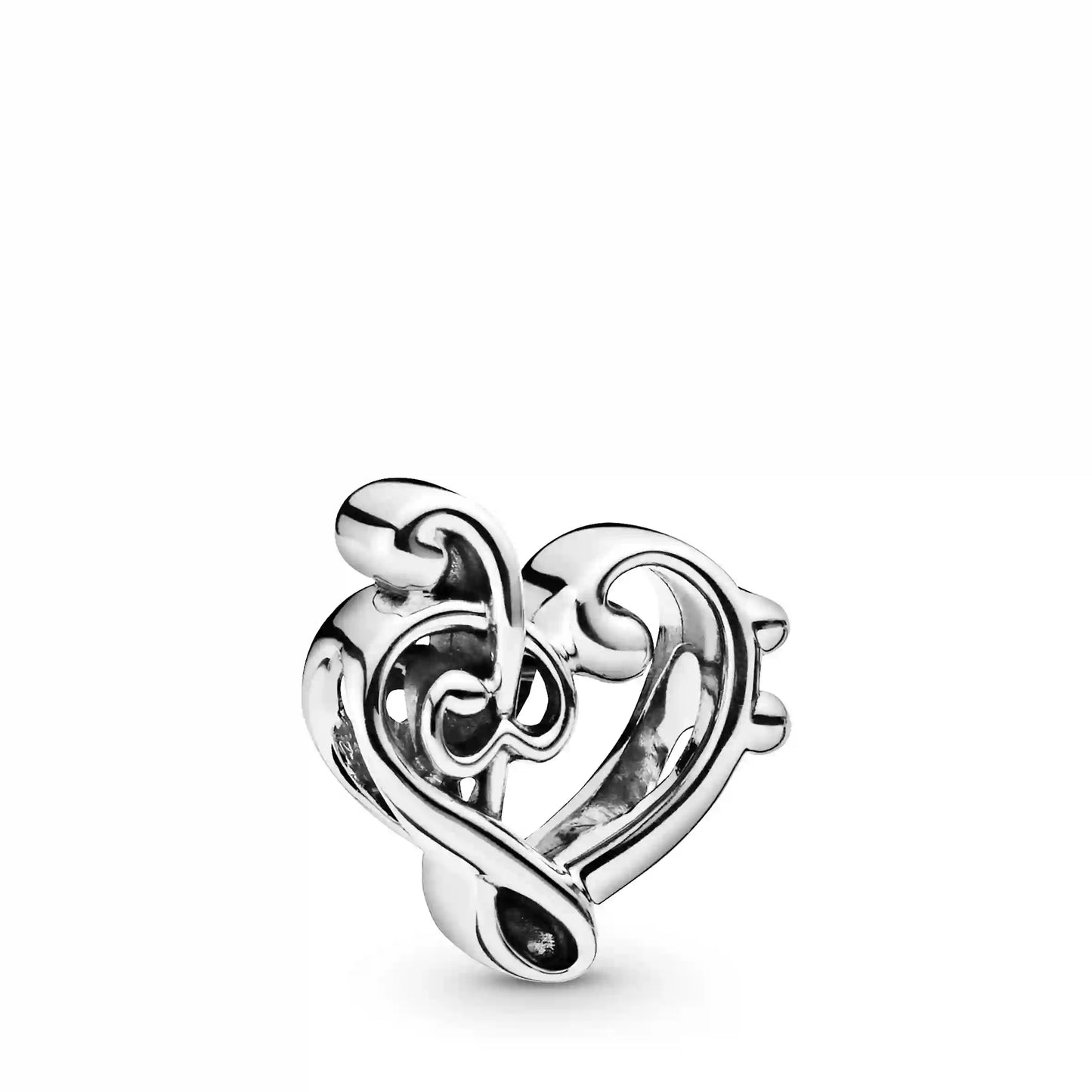 Heart Treble Clef Charm