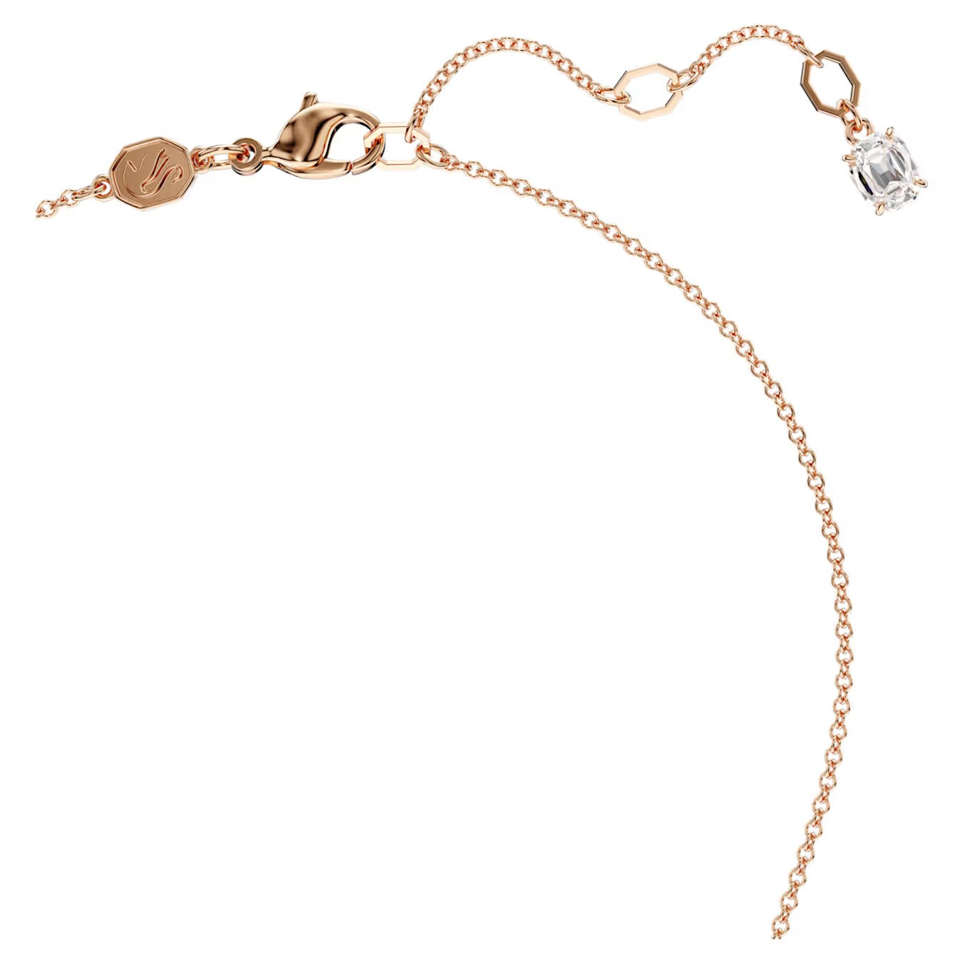 Teddy Pendant Necklace, Teddy, Black, Rose gold-tone plated