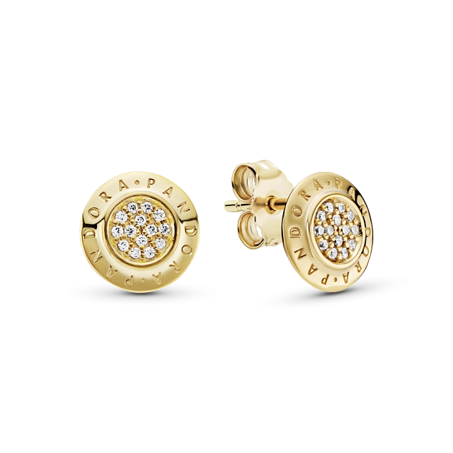 Shine Logo Stud Earrings