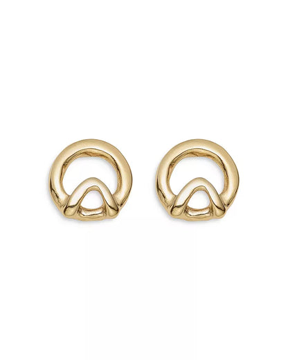 Game Of 3 Triangle & Circle Stud Earrings
