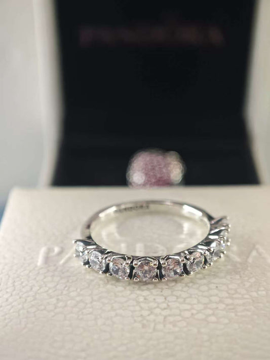 Era Lab-grown Diamond Half Eternity Band Ring White Silver