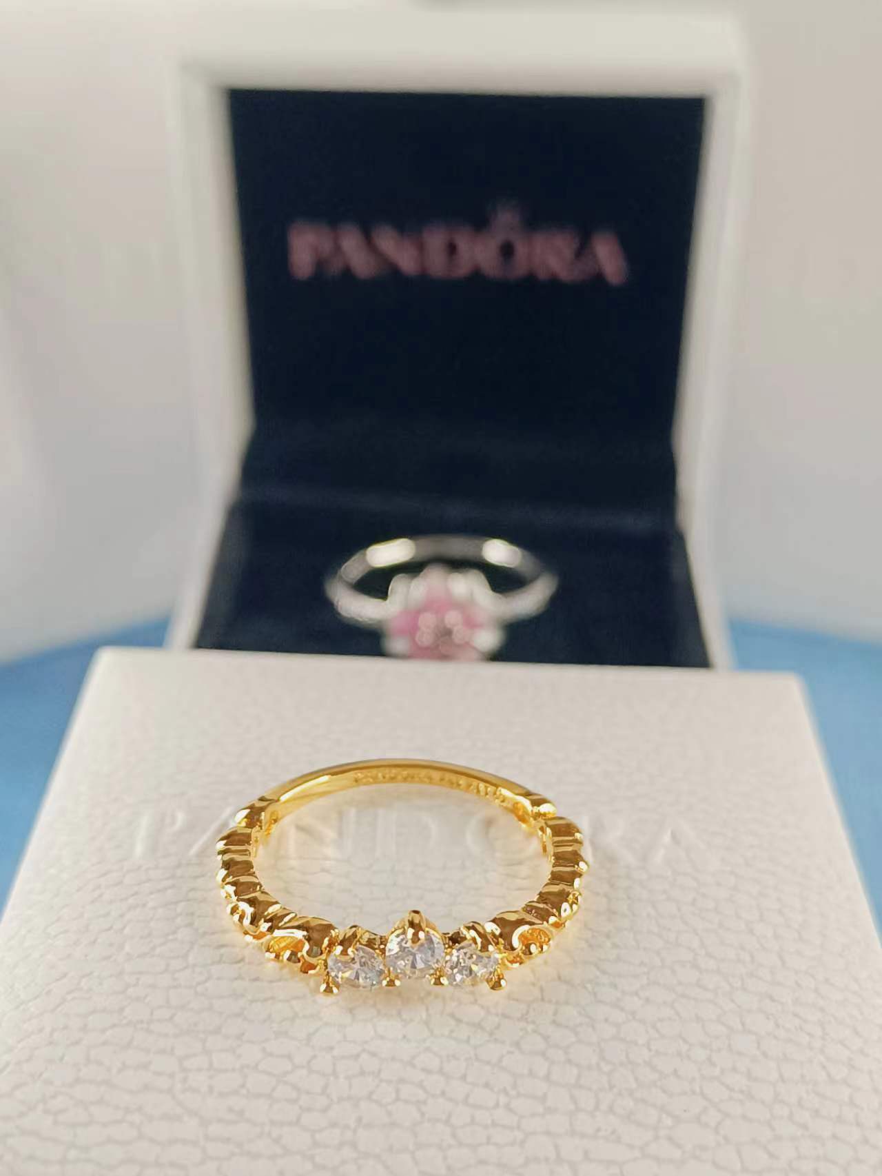 Regal Swirl Tiara Ring Gold Plated