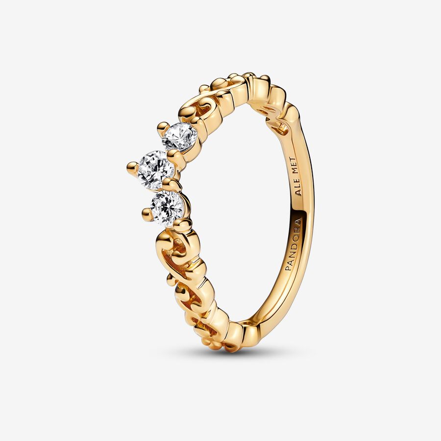 Regal Swirl Tiara Ring Gold Plated