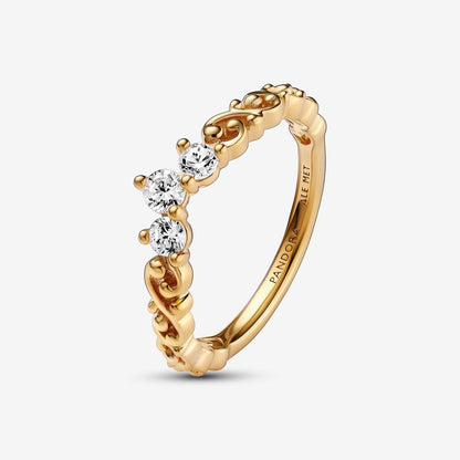 Regal Swirl Tiara Ring Gold Plated