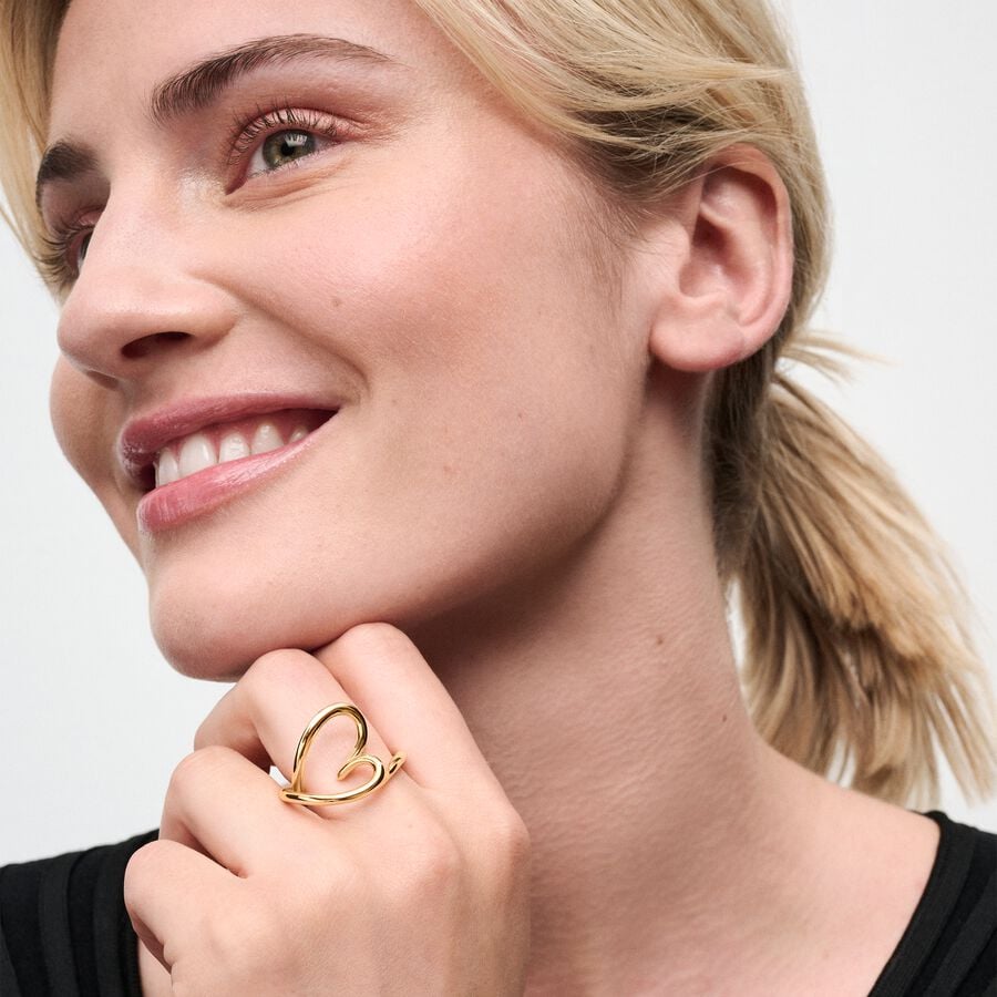 Organically Shaped Heart Ring