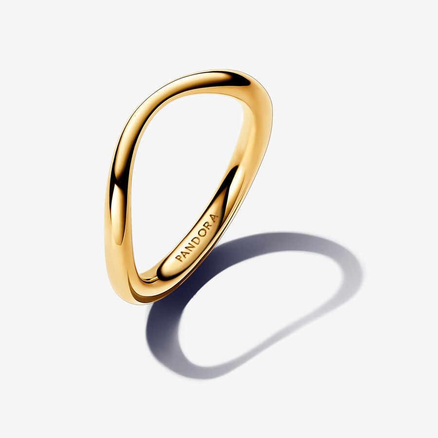Gold Organically Shaped Band Ring