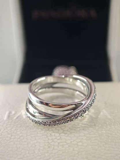 Sparkling & Polished Lines Ring