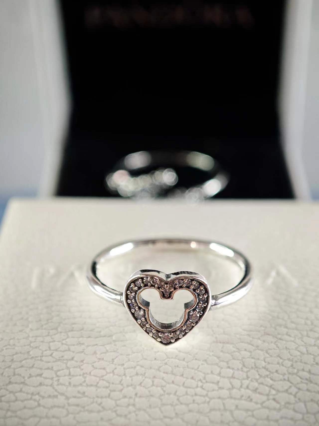 Disney Mickey Silhouette Heart Ring