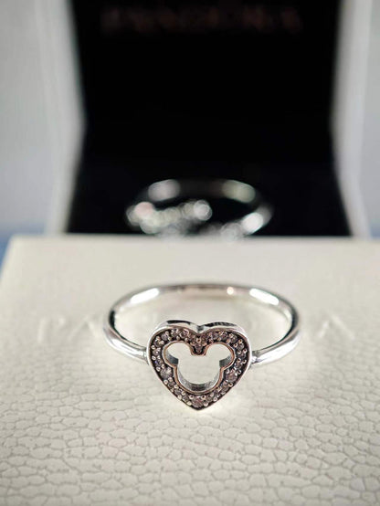 Disney Mickey Silhouette Heart Ring