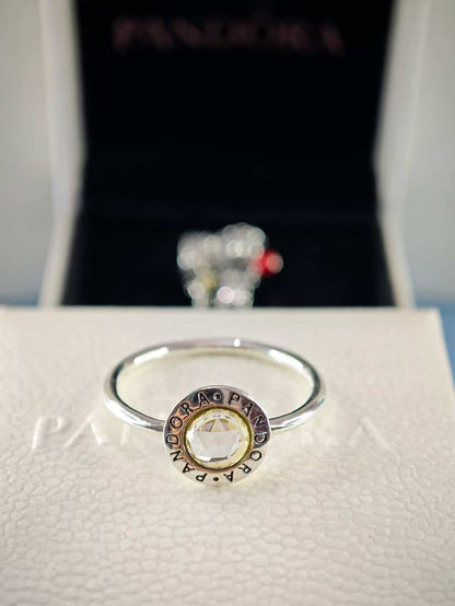 Sterling Silver Radiant Signature Logo Ring