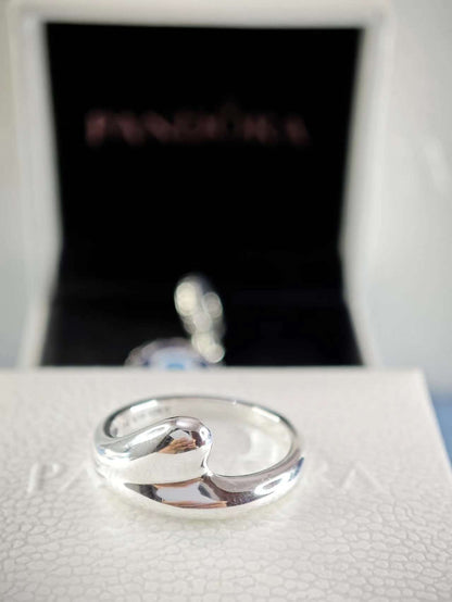 Silver Organically shaped ring