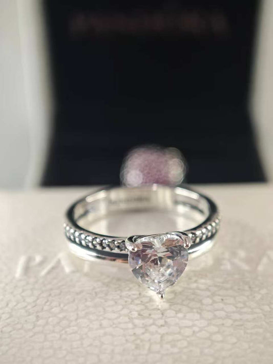 Double Band Heart Ring