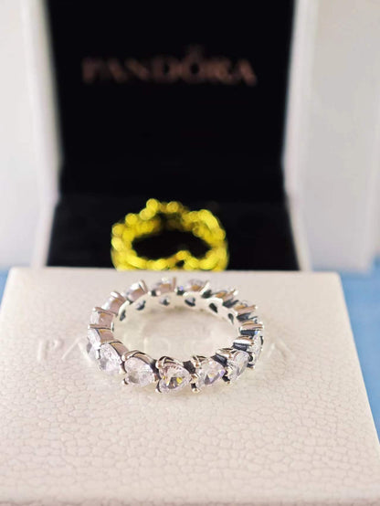 Row of Hearts Eternity Ring