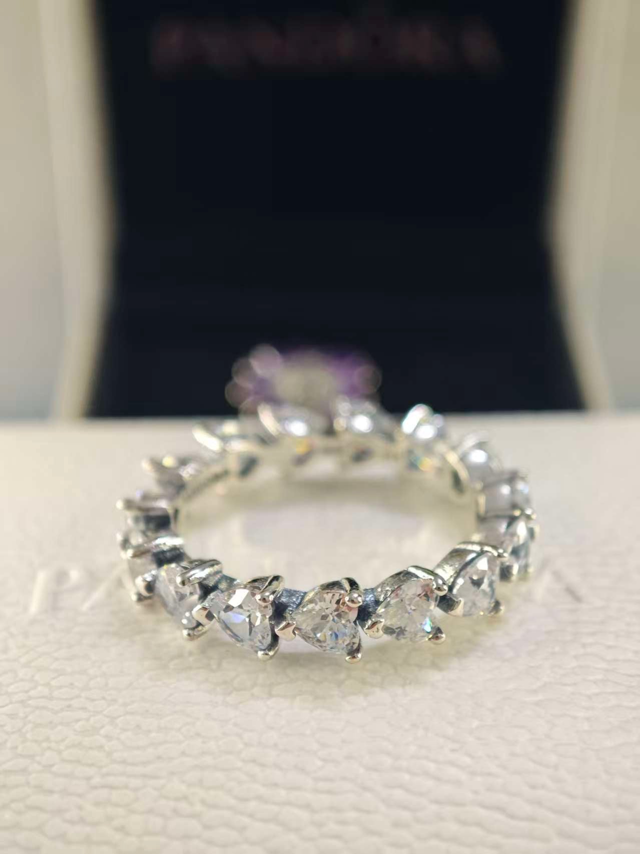 Row of Hearts Eternity Ring