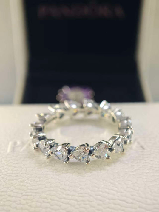 Row of Hearts Eternity Ring