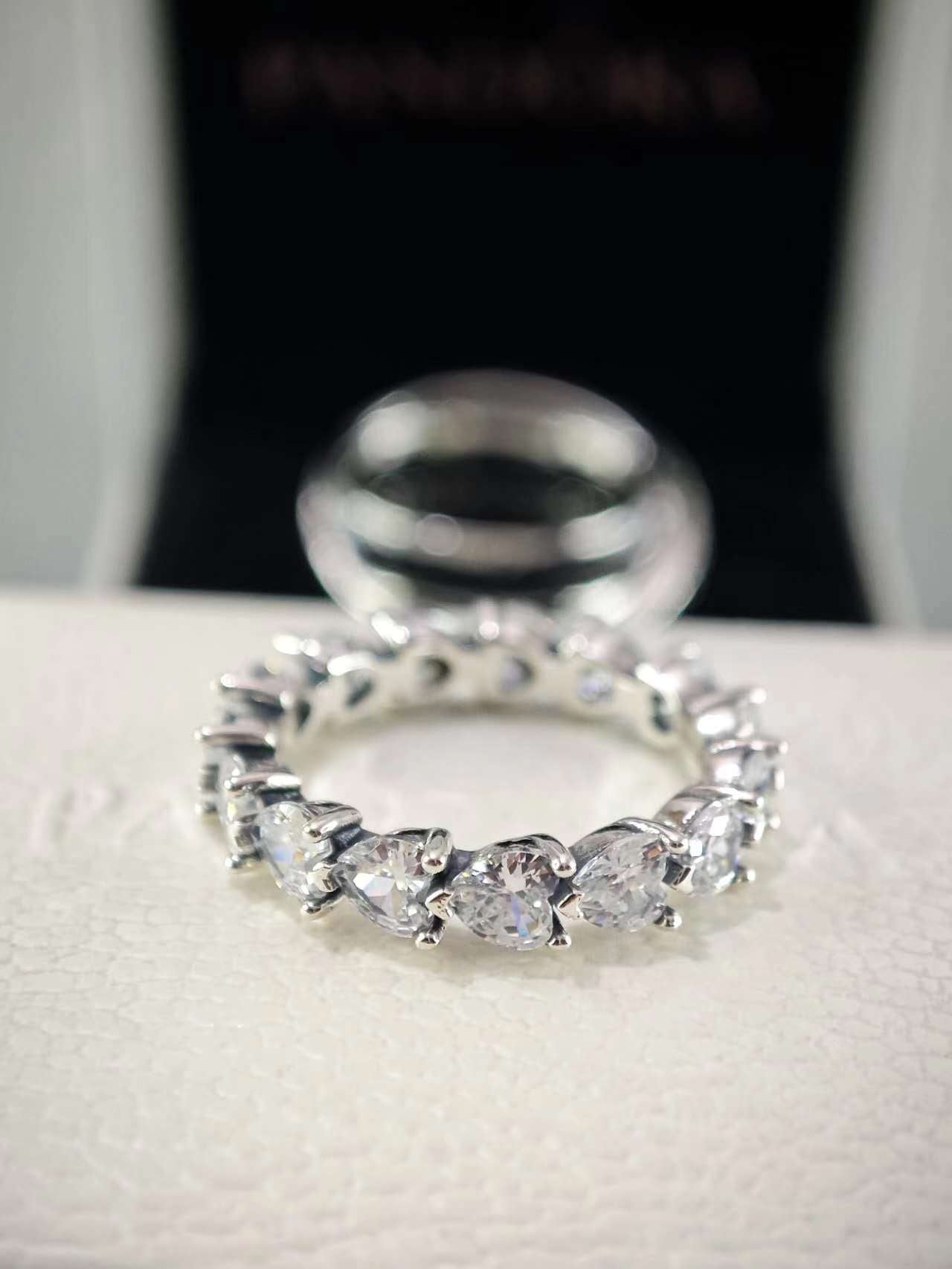 Row of Hearts Eternity Ring